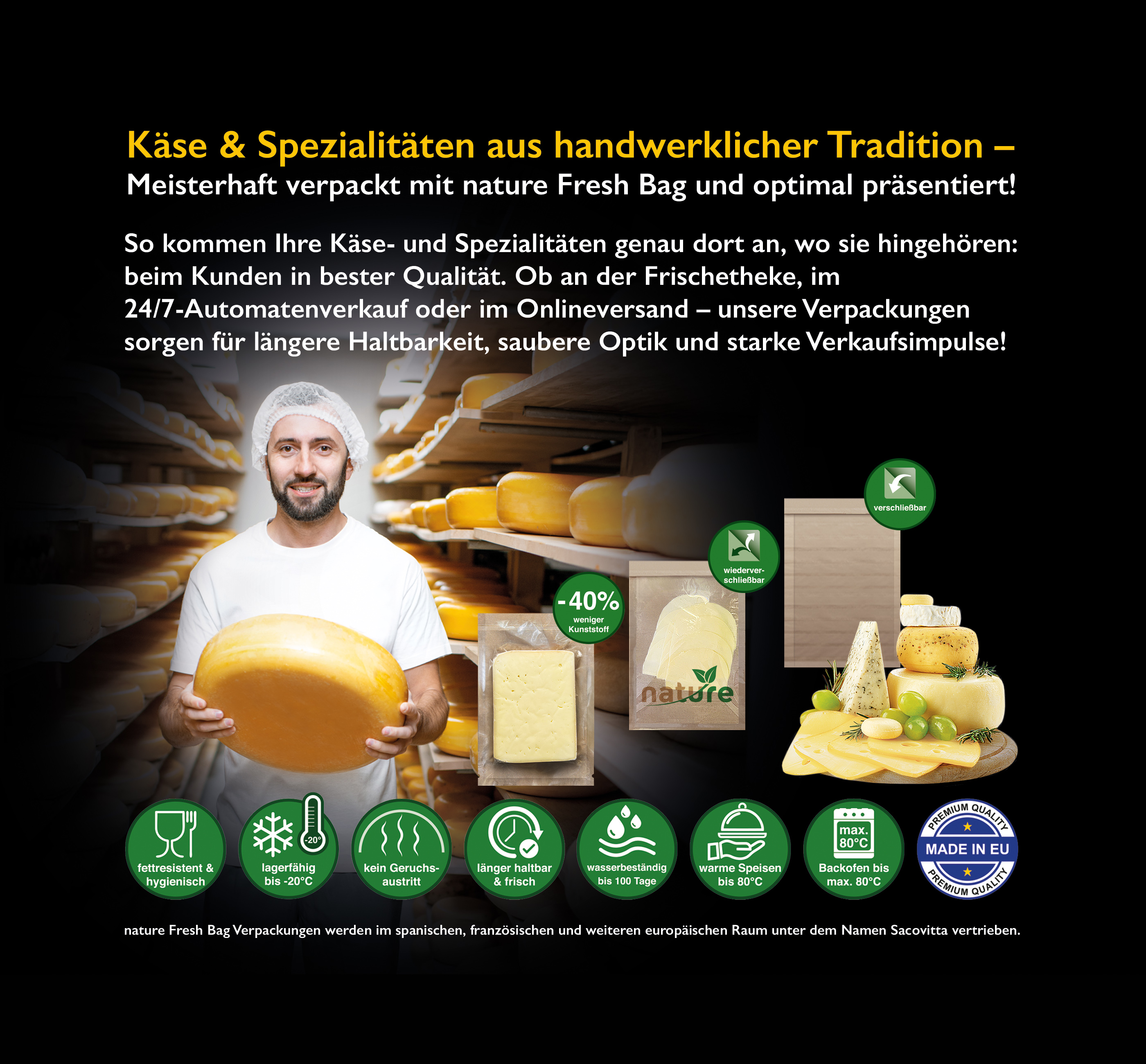 Kaese plus Millonenfach im taeglichen EINSATZ